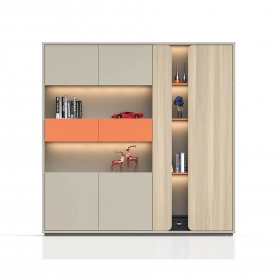 Modern Art Wooden Office Furniture Director Office Storage High Cabinet For Office