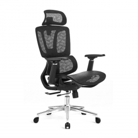 Modern Executive Office Chair High Back Ergonomic Mesh Design Reversible & Lift Features Adjustable Headrest